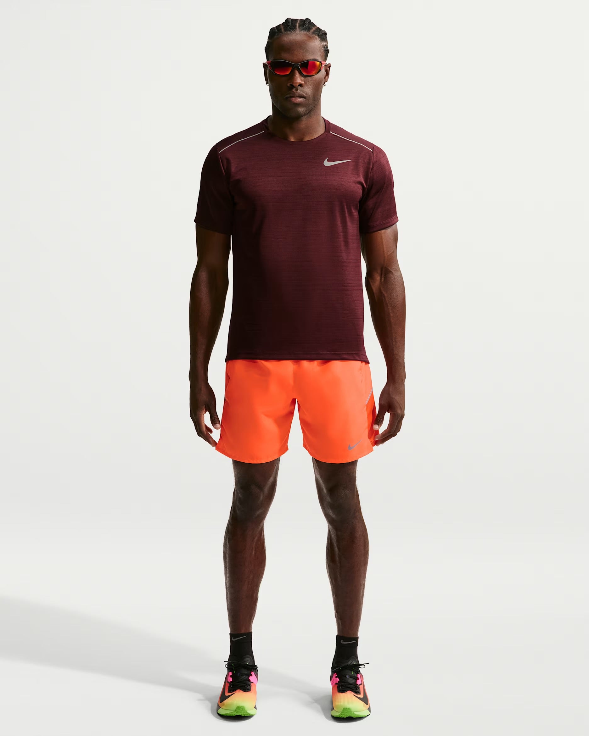 Nike Miler T-Shirt Burgandy